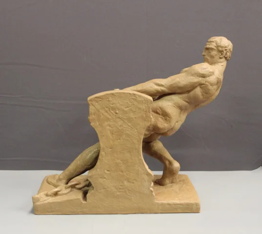 Terracota « la Force » de Henri Bargas, hacia 1930 — Muy buen estado