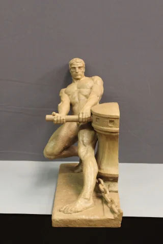 Terracota « la Force » de Henri Bargas, hacia 1930 — Muy buen estado
