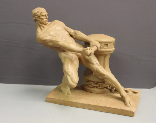 Terracota « la Force » de Henri Bargas, hacia 1930 — Muy buen estado