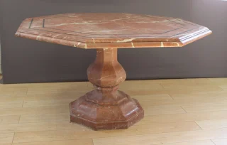 Marmortisch im Stil Louis XIV, Länge 140 cm, 20. Jahrhundert