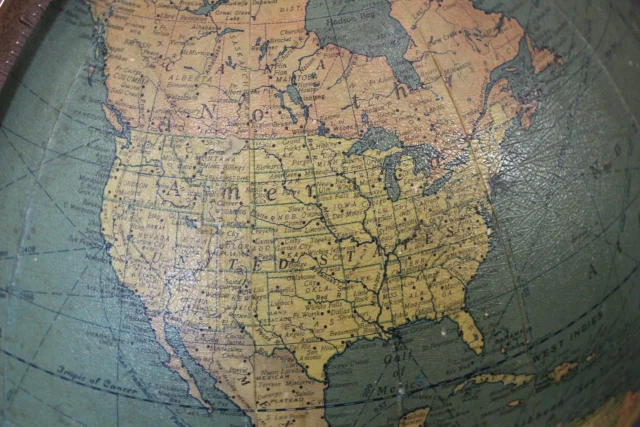 Staande Wereldbol, Rand McNally, USA, 20e eeuw — Goede staat