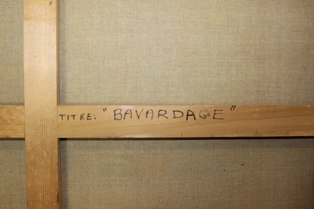 Olio su tela intitolato "Bavardage" di Gabriel Guy — Ottimo stato