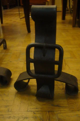 Paire de chenets fer forgé