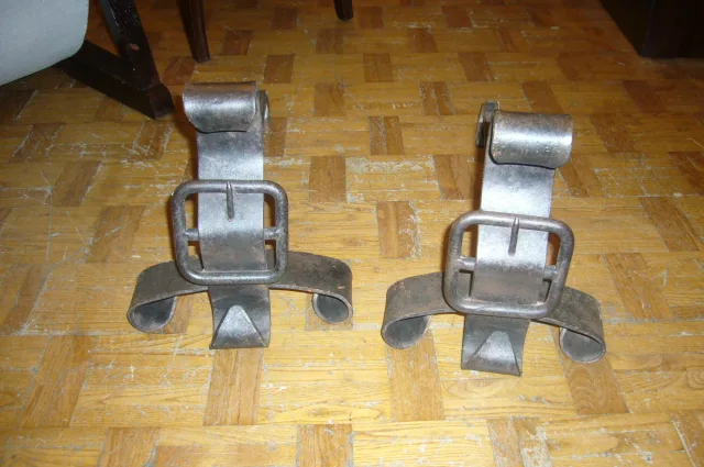 Paire de chenets fer forgé
