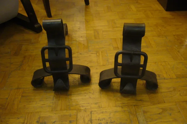 Paire de chenets fer forgé