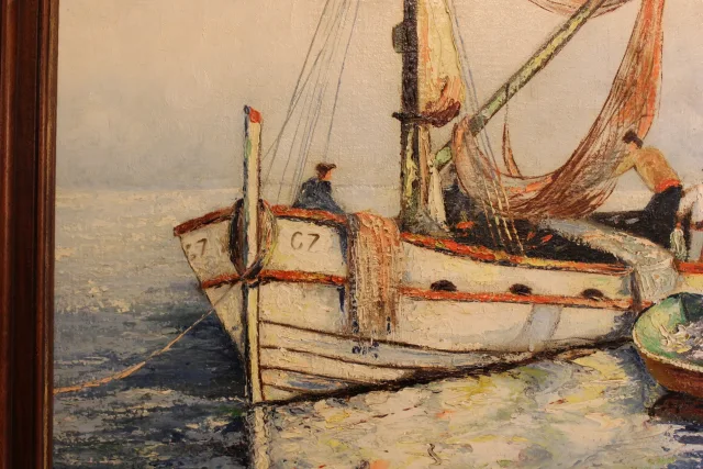 L'OLIO SU TELA FIRMATO JO GERMAIN