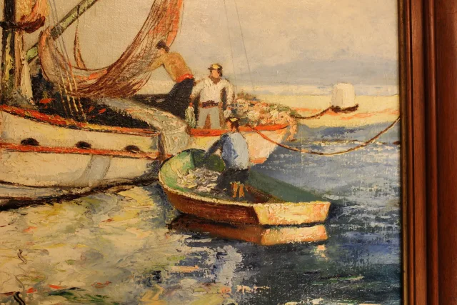 L'OLIO SU TELA FIRMATO JO GERMAIN