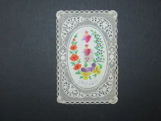 Bild Torte, Dentelle, mit Coeurs und Fleurs, époque début 20ème.