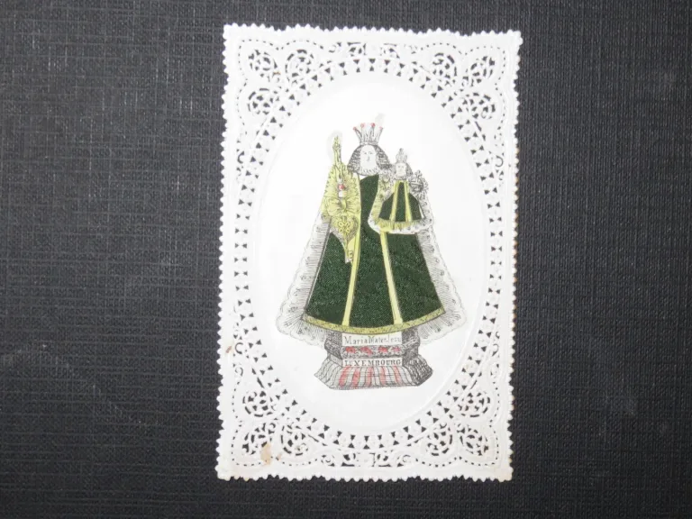Bild pieuse, dentelle, Marie, époque début 20ème.