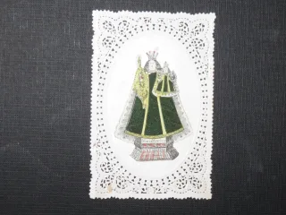 Bild pieuse, dentelle, Marie, époque début 20ème.