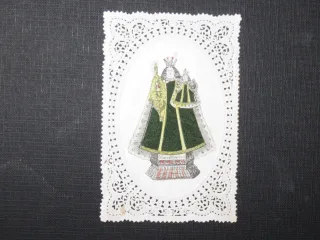 Bild pieuse, dentelle, Marie, époque début 20ème.