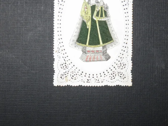 Image pieuse, dentelle, Marie,époque début 20ème.