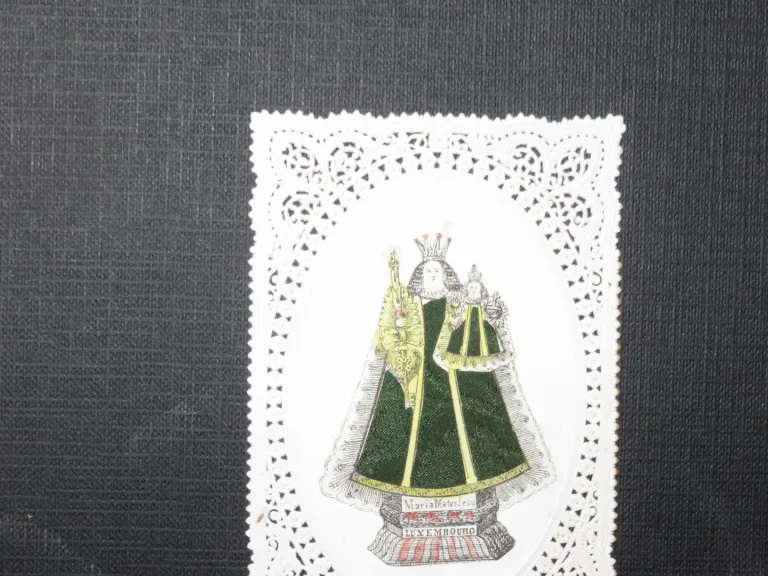 Bild pieuse, dentelle, Marie, époque début 20ème.