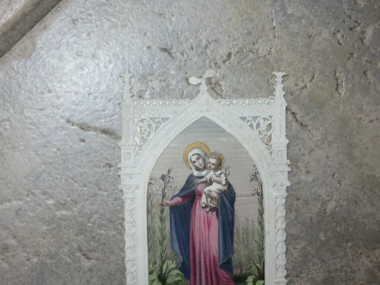 Bild Torte, Dentelle, Marie und der Enfant Jésus, Epoche Debüt 20ème.