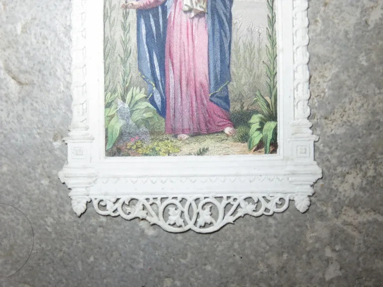 Bild Torte, Dentelle, Marie und der Enfant Jésus, Epoche Debüt 20ème.