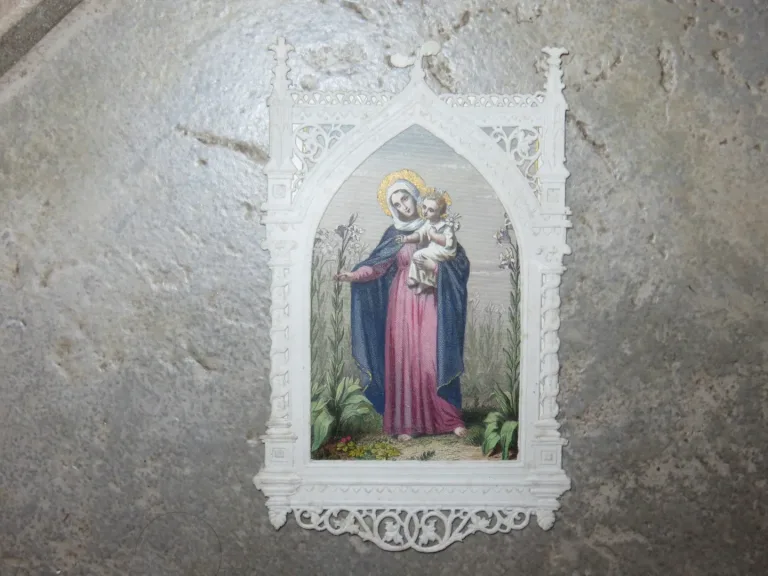 Bild Torte, Dentelle, Marie und der Enfant Jésus, Epoche Debüt 20ème.