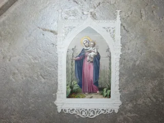 Bild Torte, Dentelle, Marie und der Enfant Jésus, Epoche Debüt 20ème.