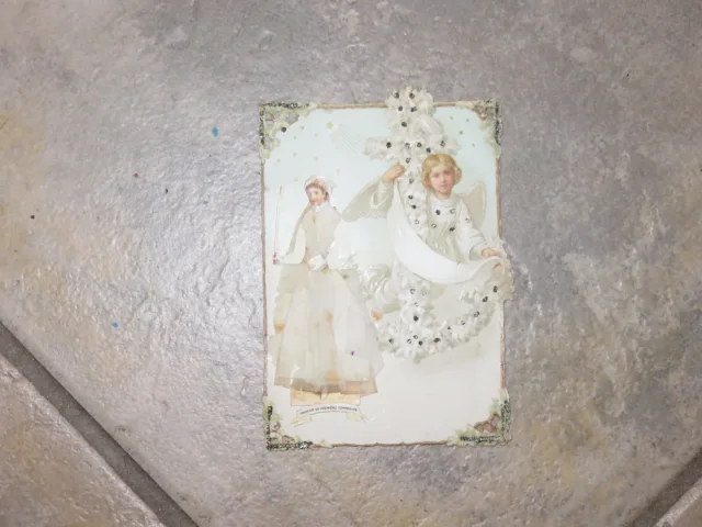 Image pieuse avec robe en papier de riz, époque début 20ème.