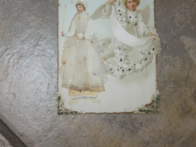 Image pieuse avec robe en papier de riz, époque début 20ème.