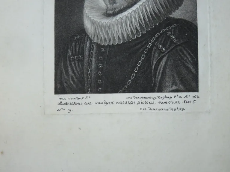 Le peintre Vandick, eau-forte époque 18ème.