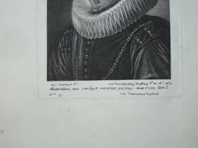 Le peintre Vandick, eau-forte époque 18ème.