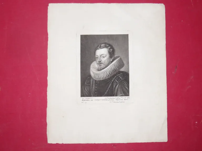 Le peintre Vandick, eau-forte époque 18ème.