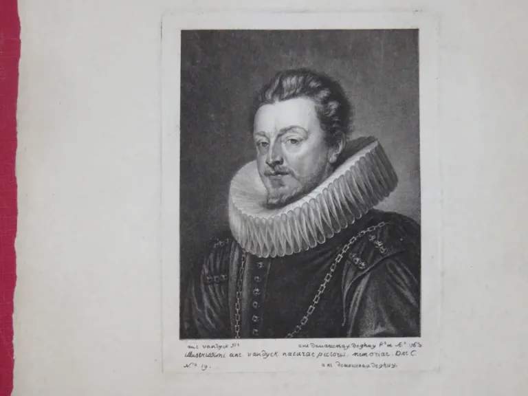 Le peintre Vandick, eau-forte époque 18ème.