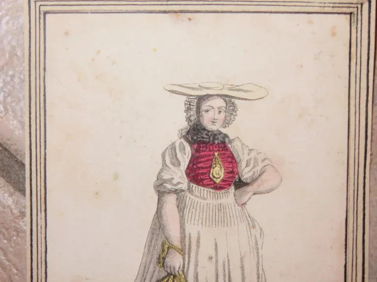 Personnages de Suisse, 4 Tiefdrucke époque fin 18ème.