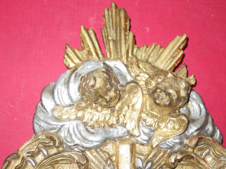 Bénitier En Bois Sculpté époque Début 19ème.