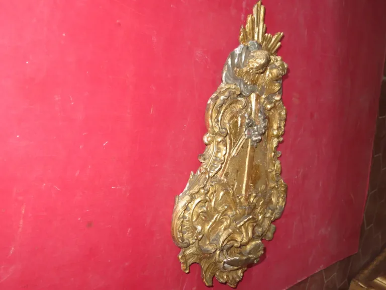 Bénitier En Bois Sculpté époque Début 19ème.