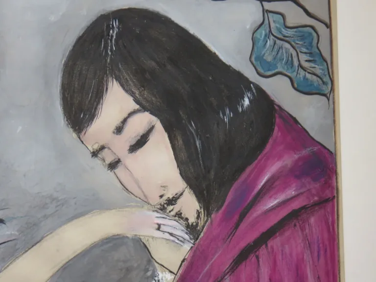 Le Baisemain, dessin époque 20 ème.