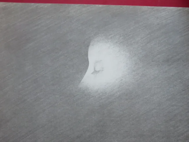 Lithographie représentant un visage, époque 20ème.