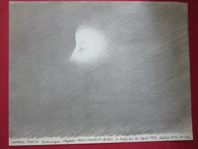 Lithographie représentant un visage, époque 20ème.