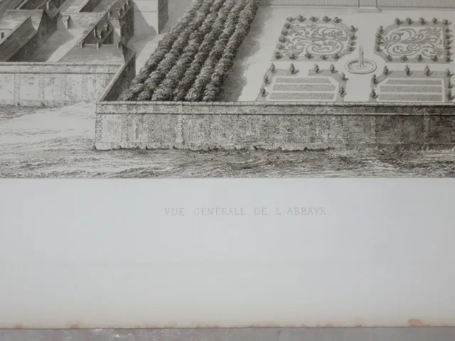 Abbaye de St Germain des prés, gravure époque 19ème.