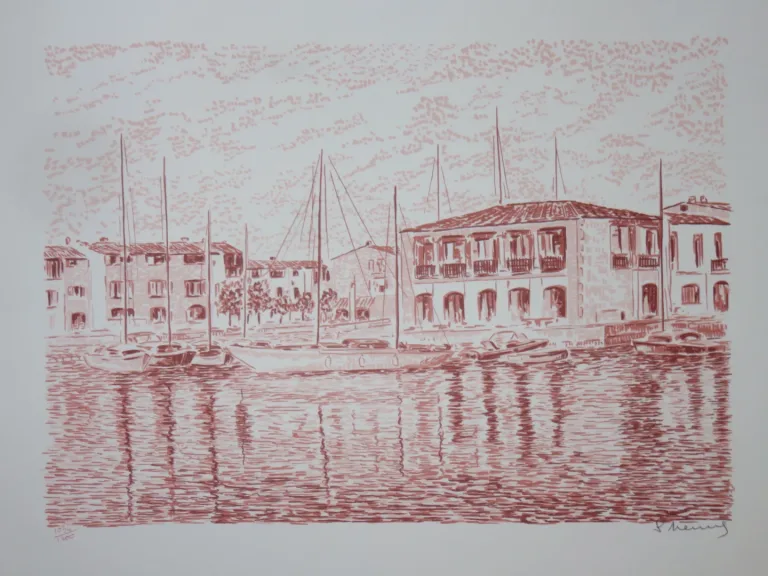 Lithographie De Serge Mendjisky, époque 20ème.