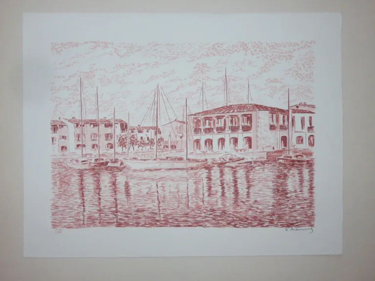 Lithographie De Serge Mendjisky, époque 20ème.