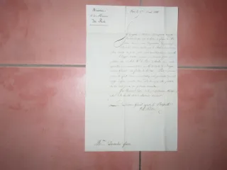 WRITTEN PAPER DATED 1816
