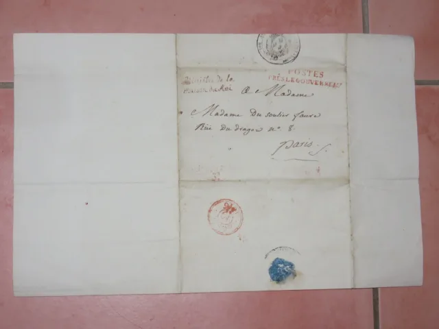 SCHRIFTLICHES PAPIER DATIERT 1816