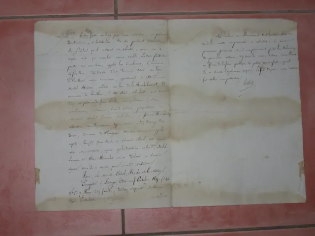 Lettre Avec En-tête Louis Philippe, Datée De 1835.