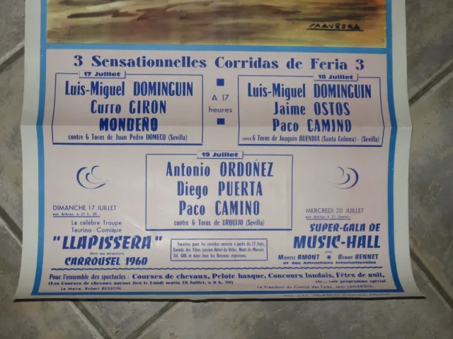 Affiche Ancienne De Tauromachie de 1960.