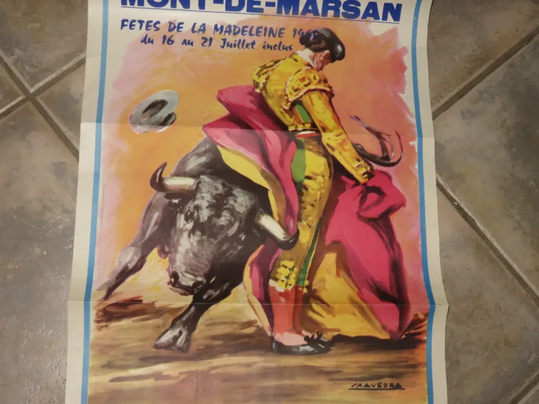 Affiche Ancienne De Tauromachie de 1960.