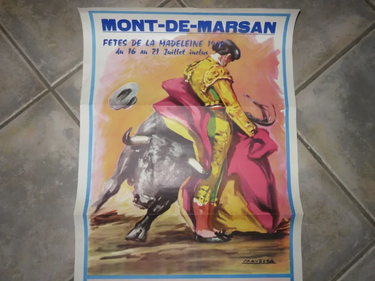 Affiche Ancienne De Tauromachie de 1960.