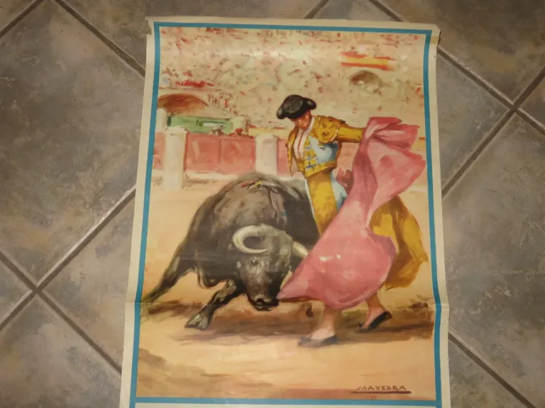 Affiche Ancienne De Tauromachie de 1963.