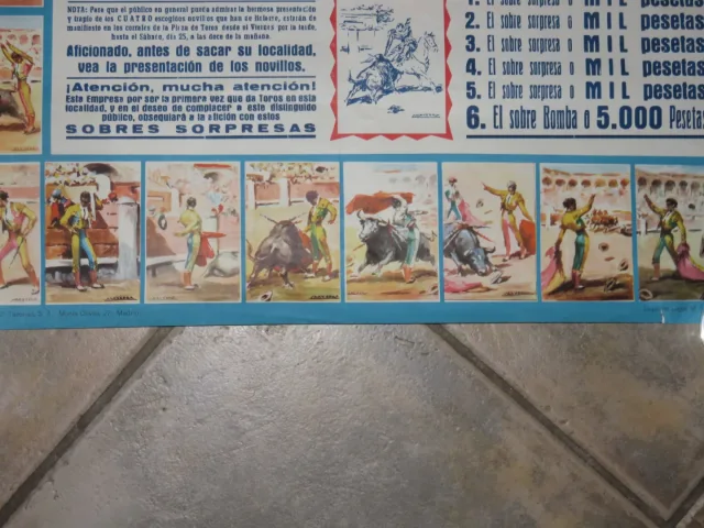 Affiche Ancienne De Tauromachie de 1964.
