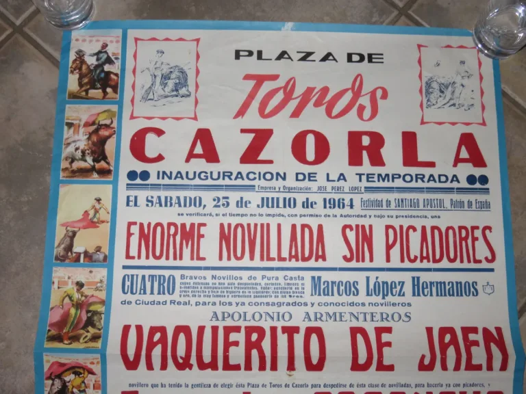 Affiche Ancienne De Tauromachie de 1964.