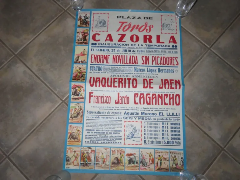 Affiche Ancienne De Tauromachie de 1964.