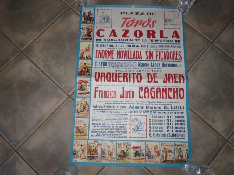 Affiche Ancienne De Tauromachie de 1964.