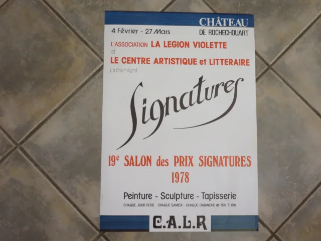 Lot de 100 affiches d'expositions  au Chateau de Rochechouart époque  20 ème.