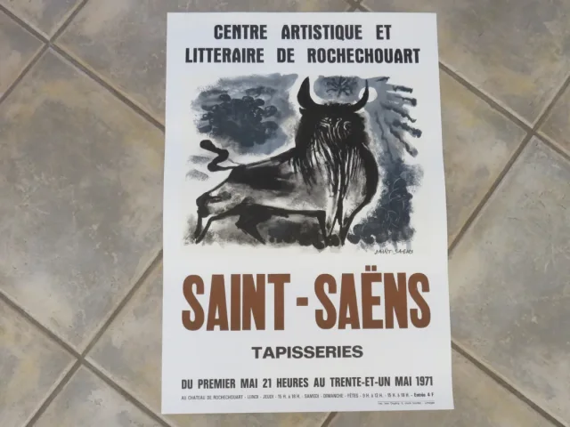 Lot de 100 affiches d'expositions  au Chateau de Rochechouart époque  20 ème.