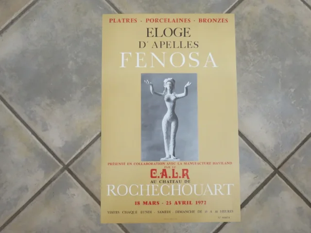 Lot de 100 affiches d'expositions  au Chateau de Rochechouart époque  20 ème.